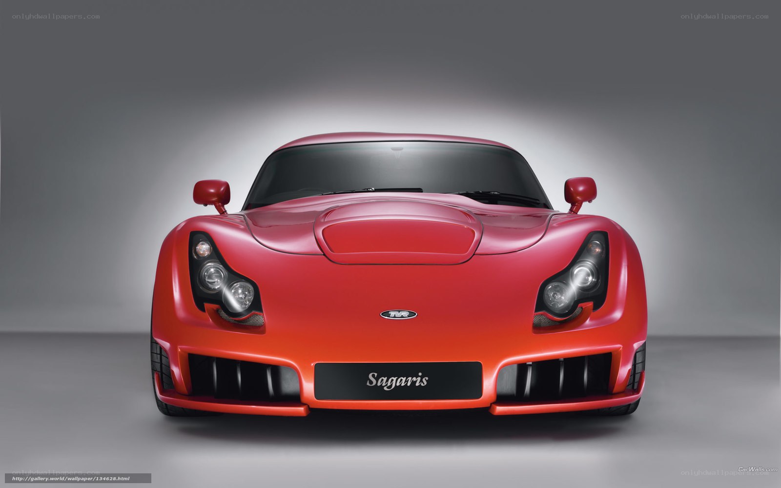 Red TVR Sagaris sports car