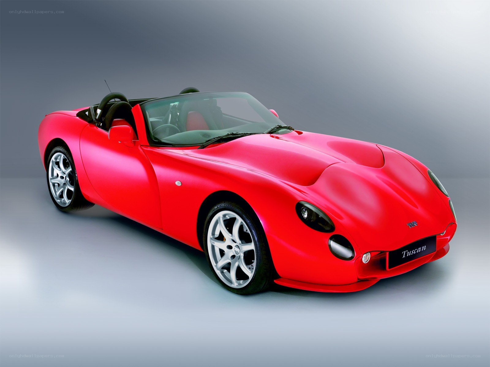 Red TVR Tuscan convertible