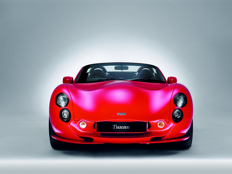 Red TVR Tuscan sports car