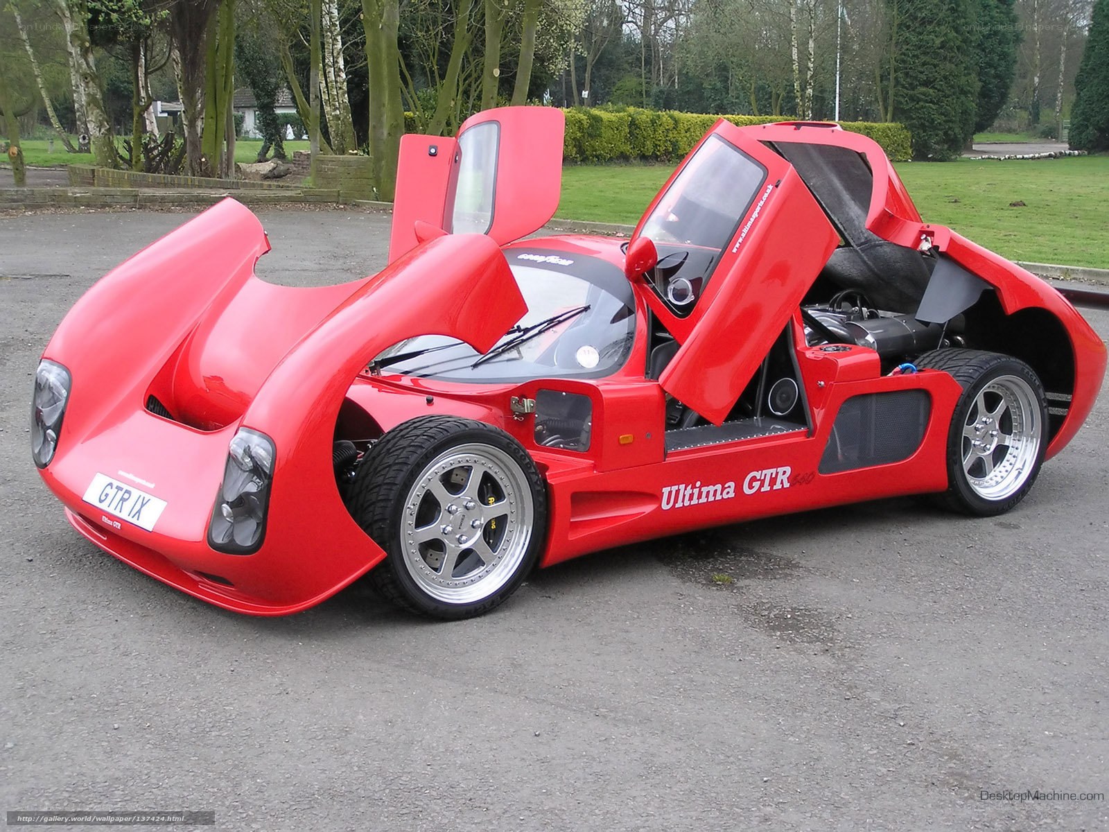 Red Ultima GTR sports car