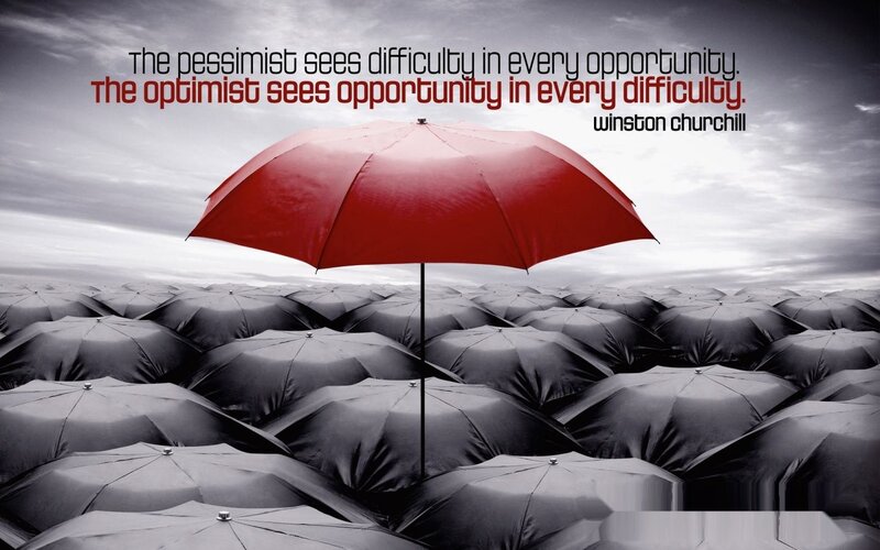 Red Umbrella in Crowd