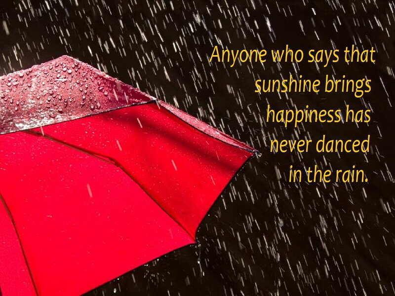 Red Umbrella in Rain — Dramatic, Night
