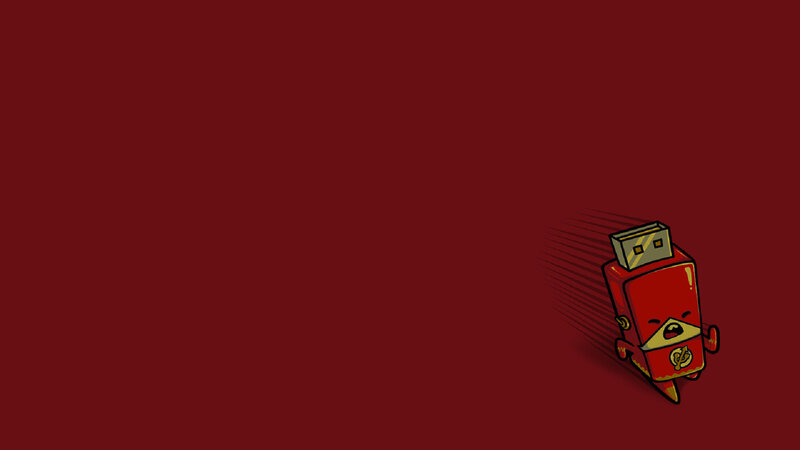 Red USB Drive Character