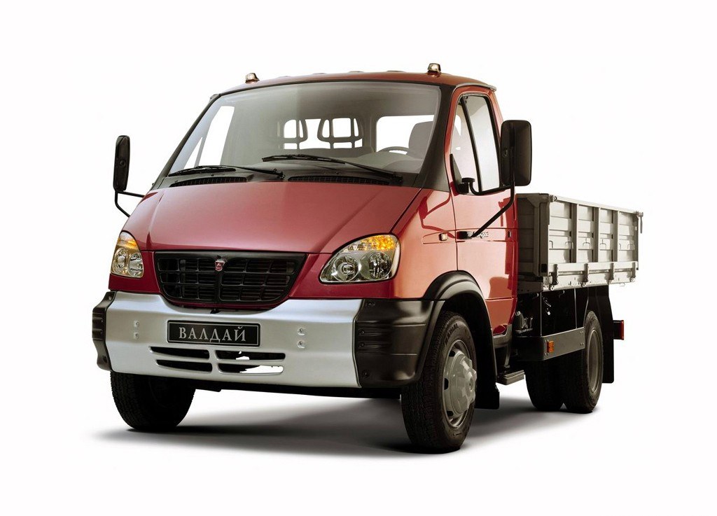 Red Valdai truck