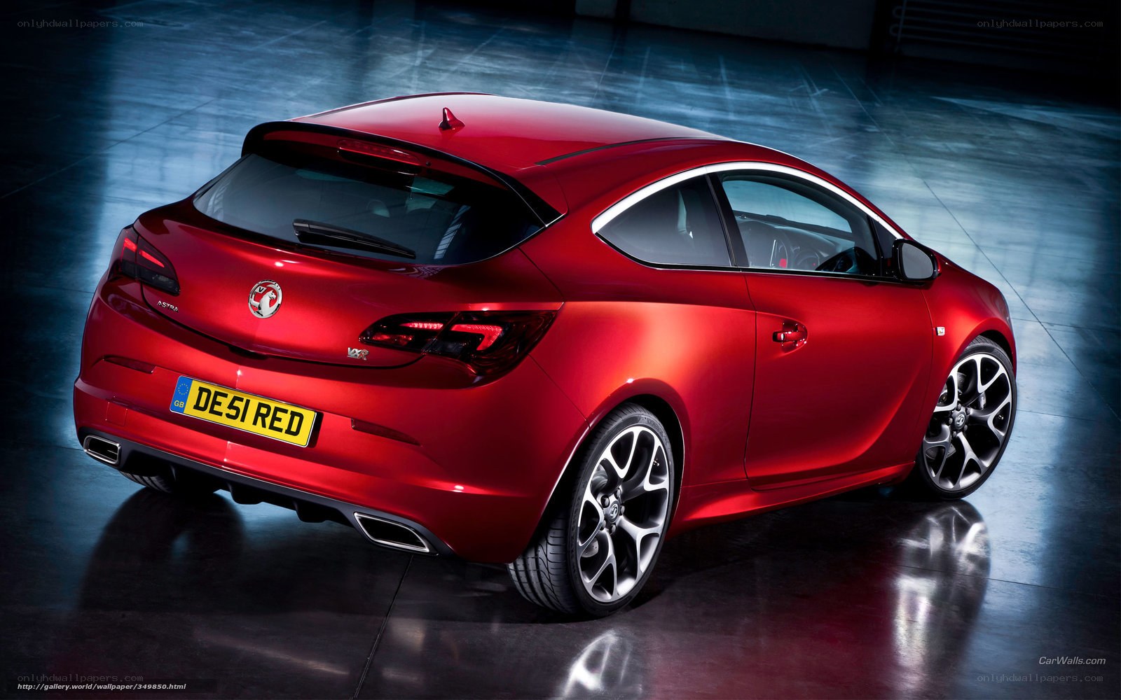 Red Vauxhall Astra VXR