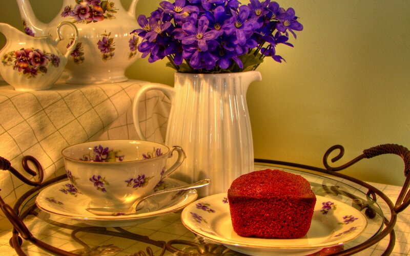 Red Velvet Cake on Tray