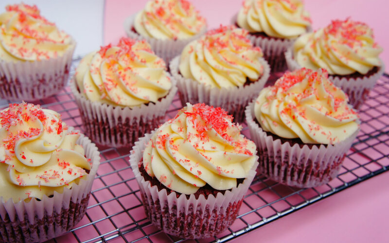 Red Velvet Cupcakes — Pink