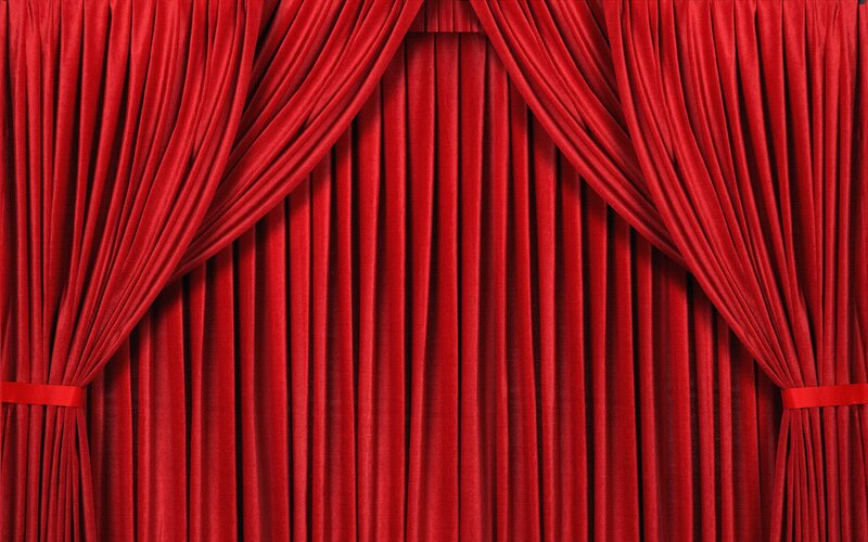 Red Velvet Curtains — Dramatic