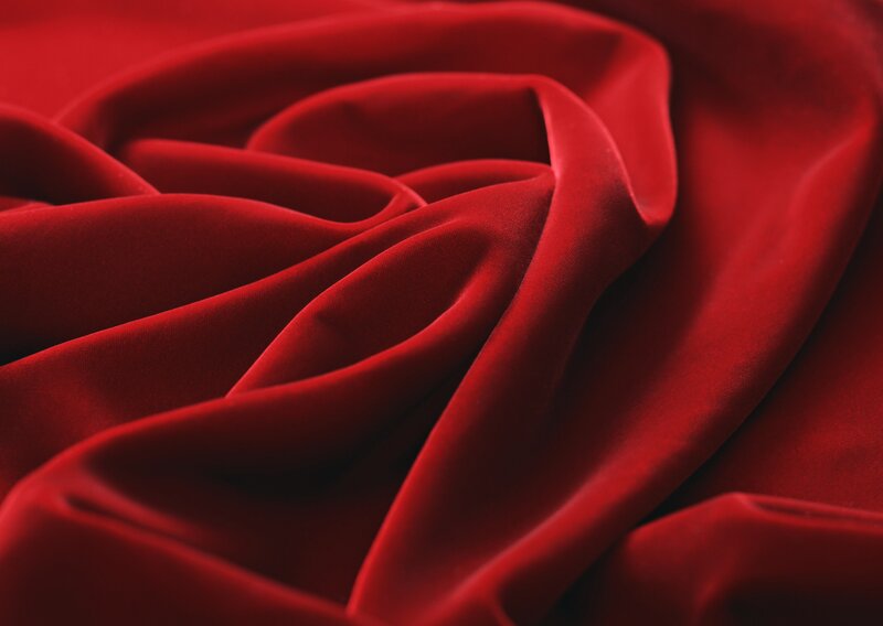 Red velvet fabric texture