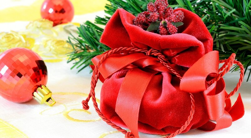 Red Velvet Gift Pouch — Festive