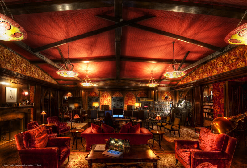 Red Velvet Lounge Room — Dramatic