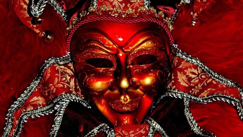 Red Venetian Mask