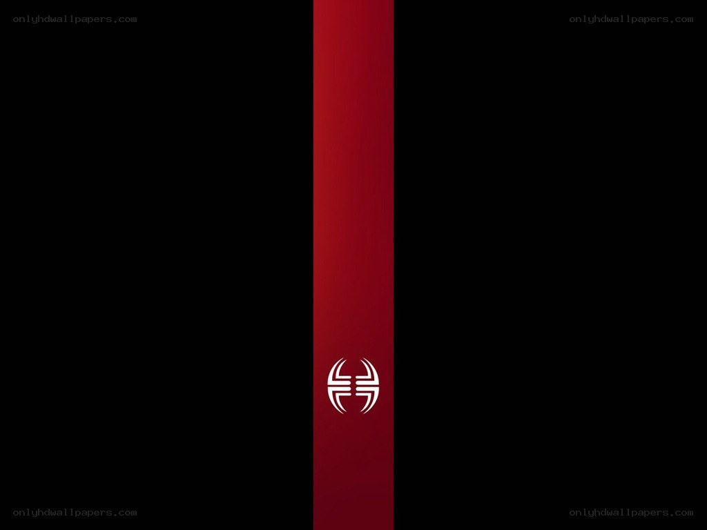 red vertical bar with logo