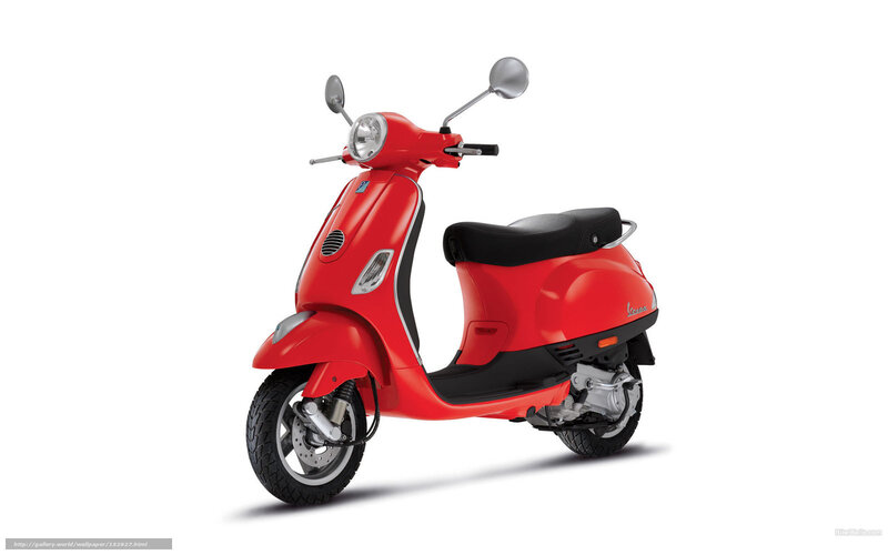 Red Vespa scooter