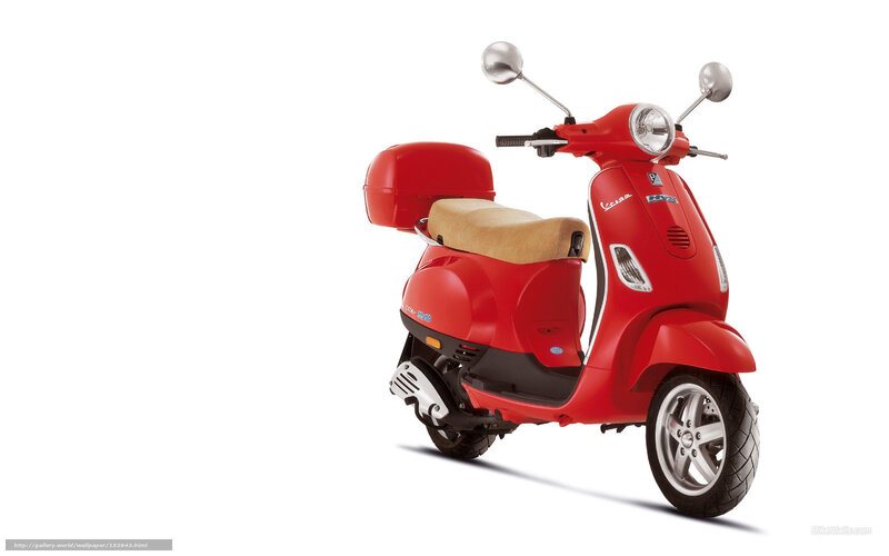 Red Vespa scooter