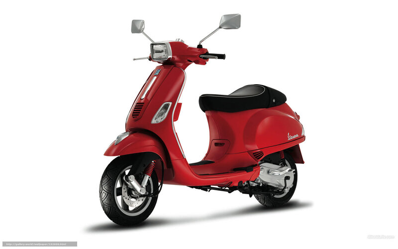 Red Vespa scooter
