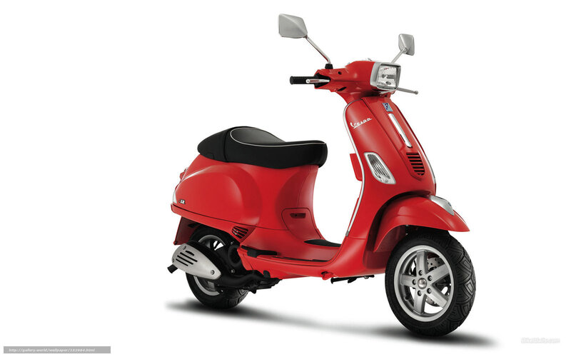 Red Vespa scooter