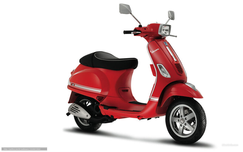 Red Vespa scooter