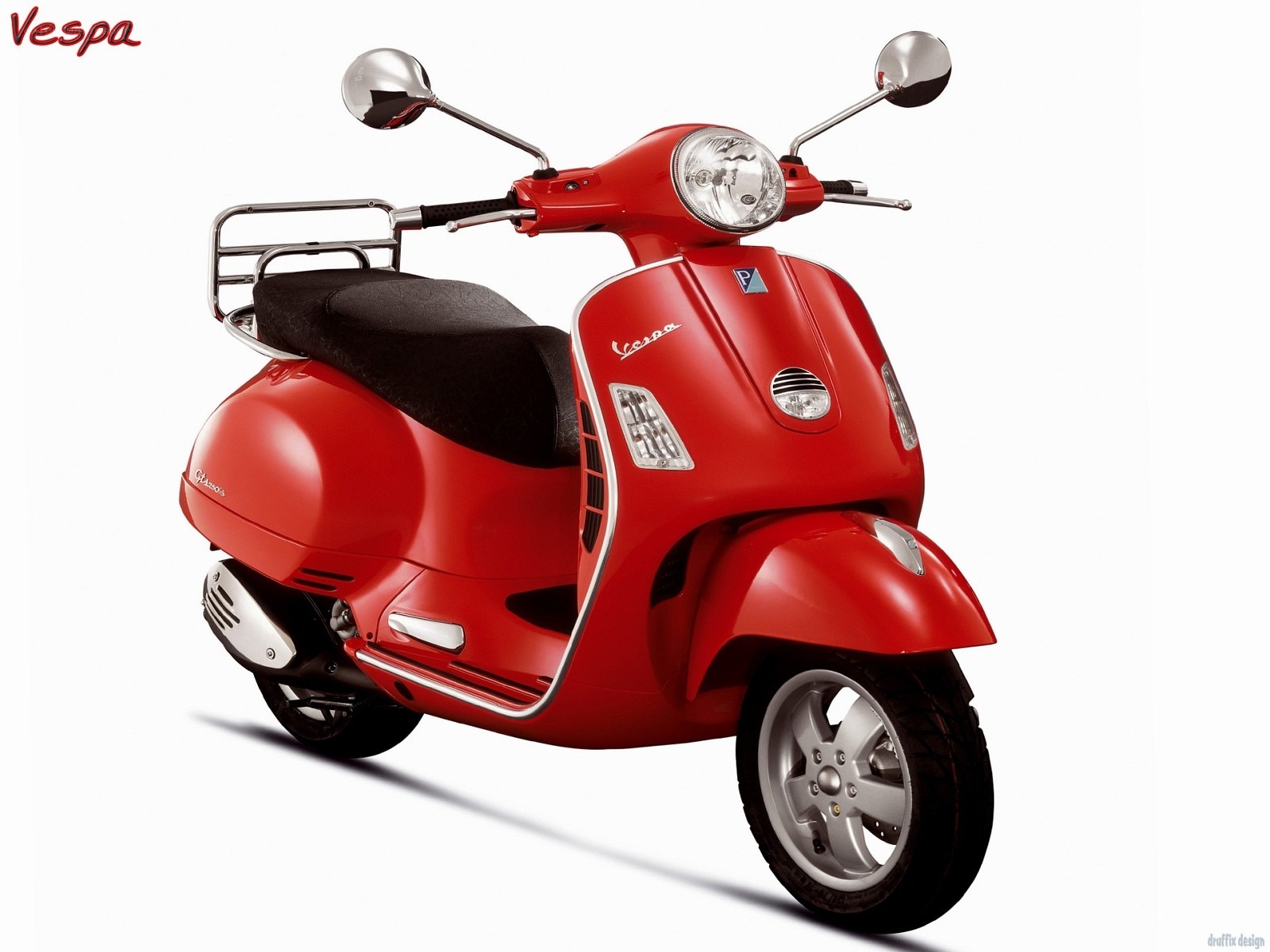 Red Vespa scooter