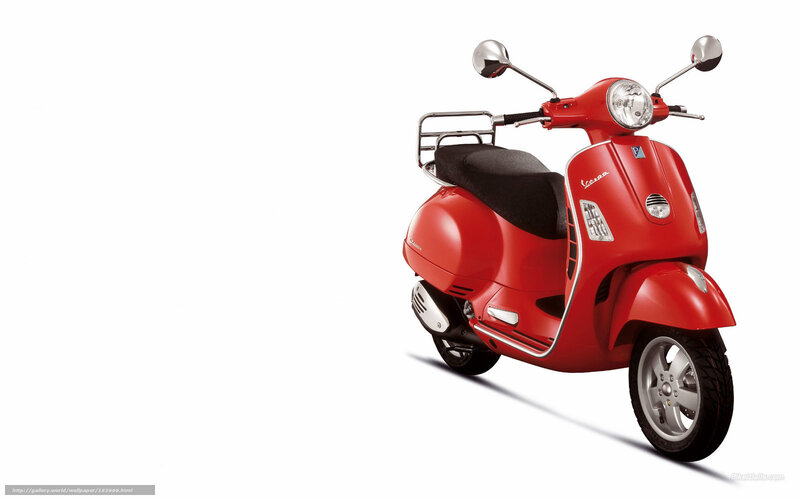 Red Vespa scooter