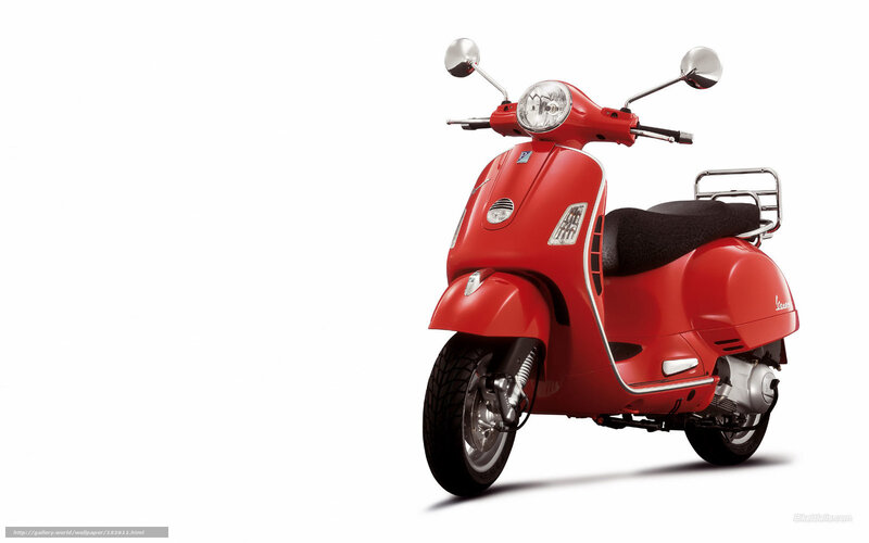 Red Vespa scooter