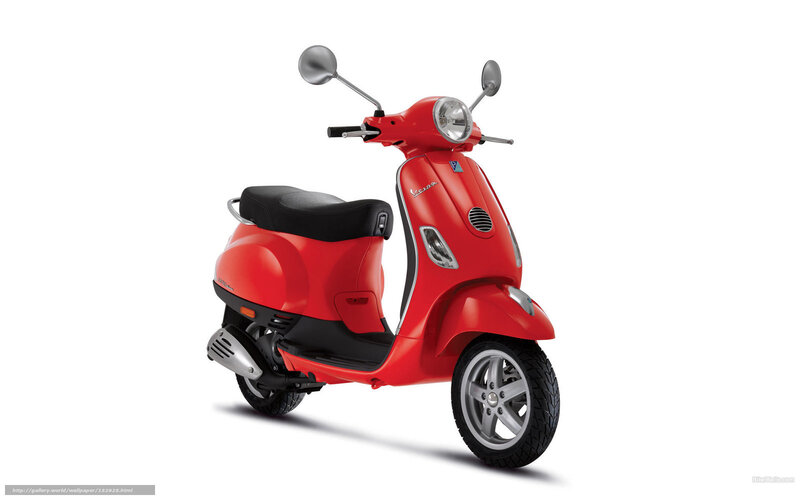 Red Vespa scooter