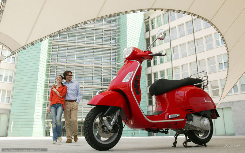 Red Vespa Scooter — Calm