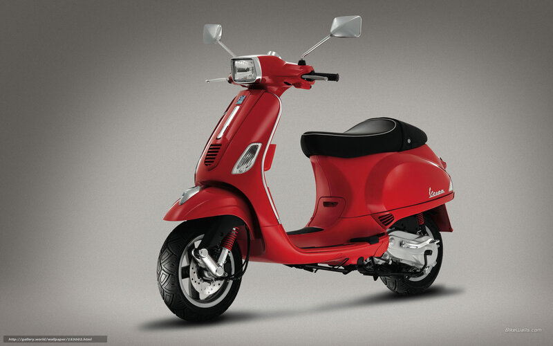 Red Vespa Scooter — Neutral, Photograph, Seat, Headlight