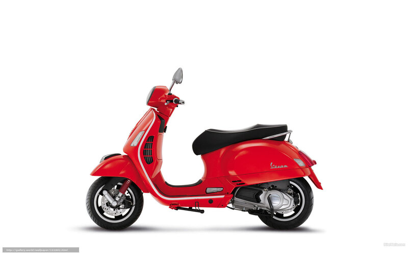 Red Vespa Scooter — Neutral, Photograph, Seat