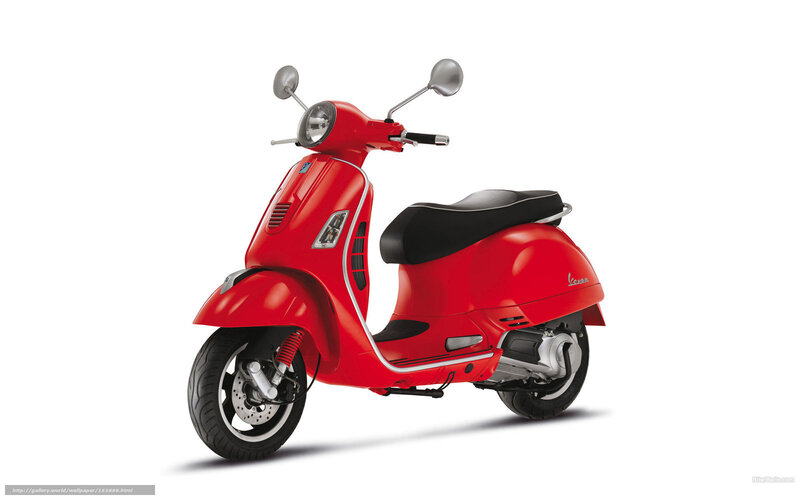 Red Vespa Scooter — Neutral