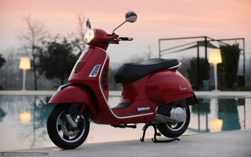 Red Vespa Scooter — Serene