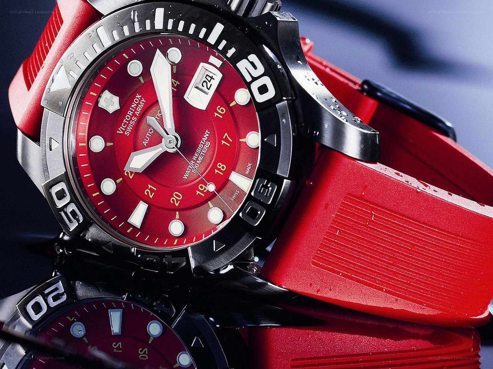 Red Victorinox watch