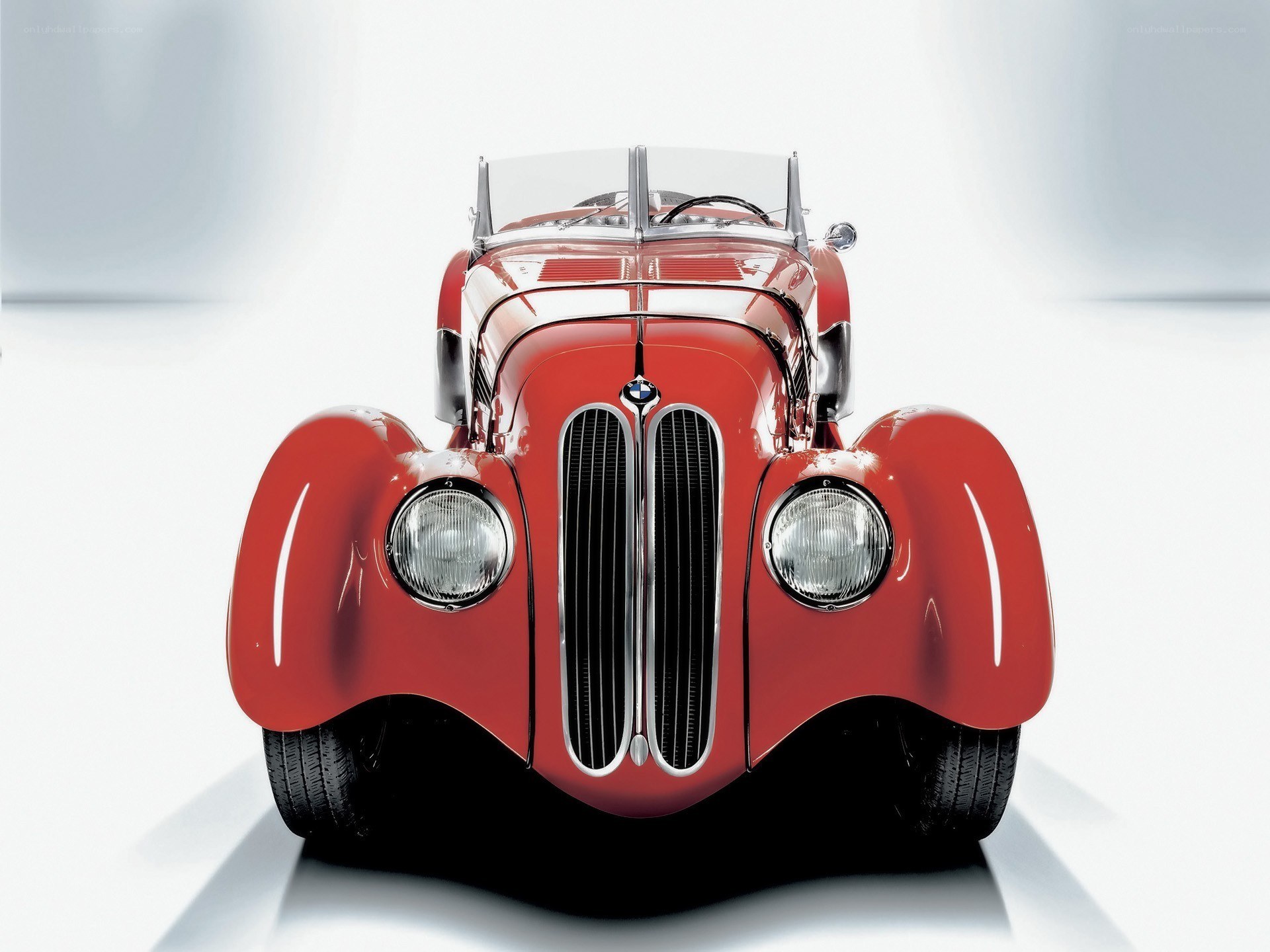 Red vintage BMW car