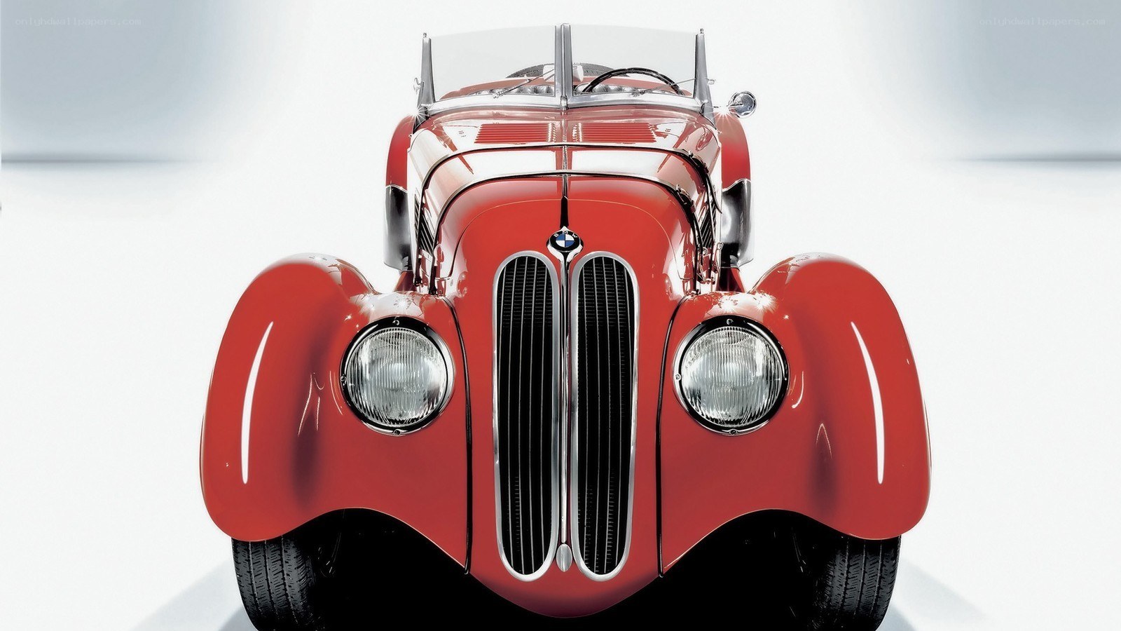 Red vintage BMW car