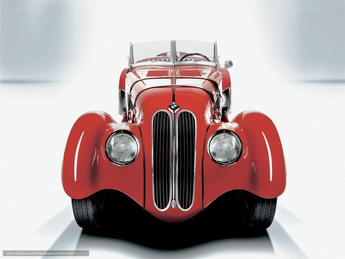 Red vintage BMW car
