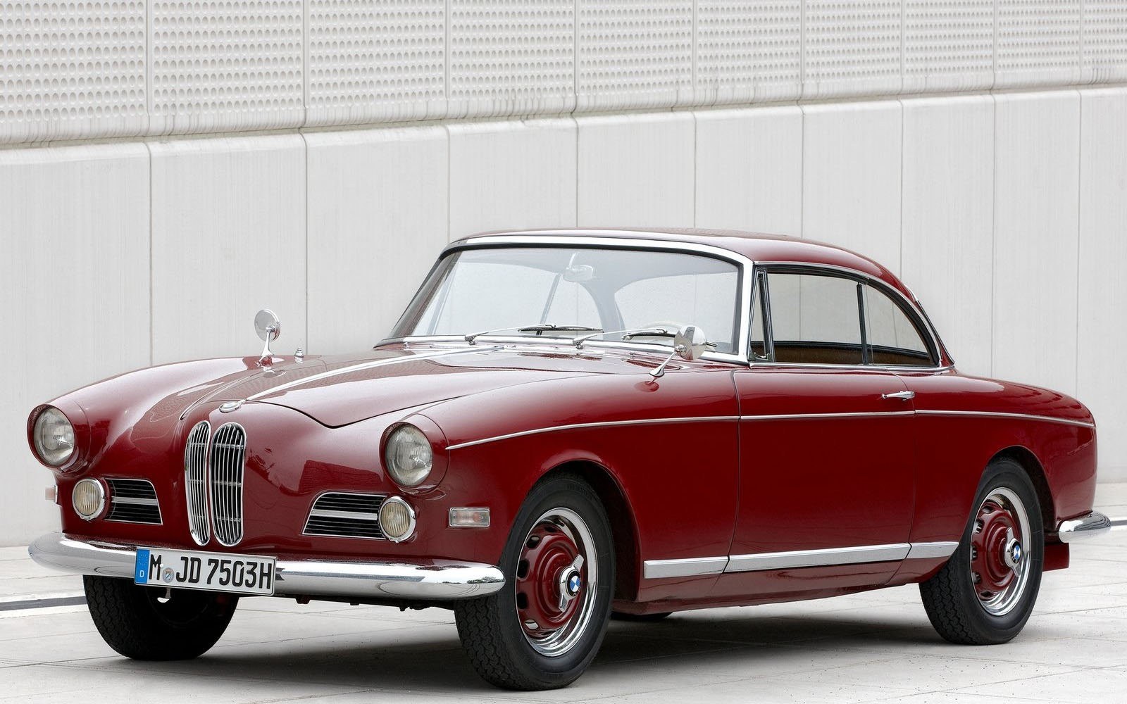 Red vintage BMW coupe