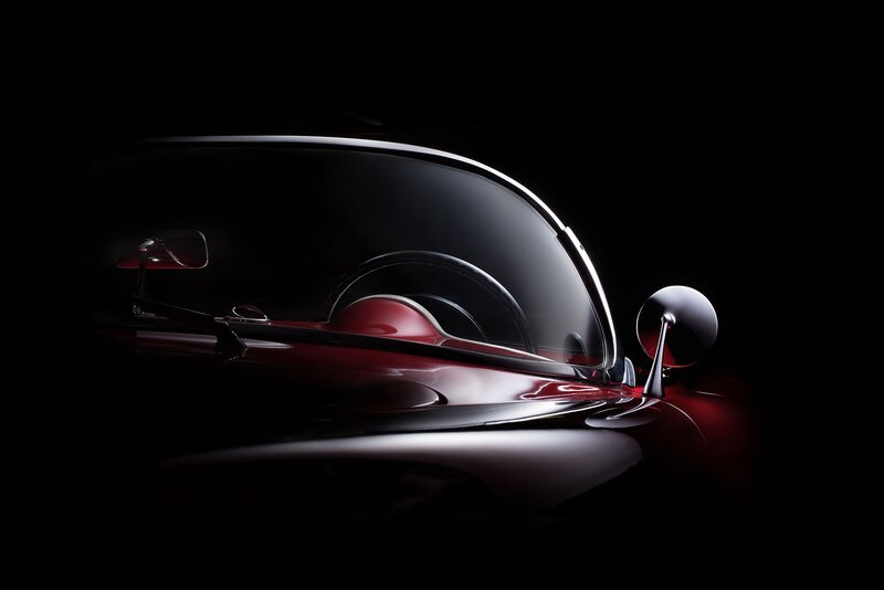 Red Vintage Car — Black
