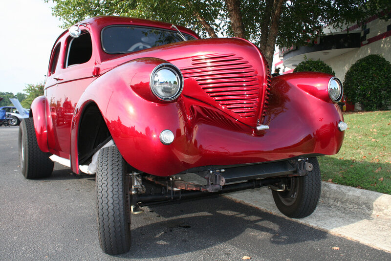 Red Vintage Car — Calm, Afternoon