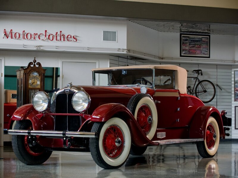 Red Vintage Car — Calm, Photograph, Clock