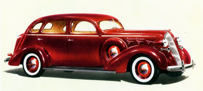 Red Vintage Car — Classic, Illustration, Wheel