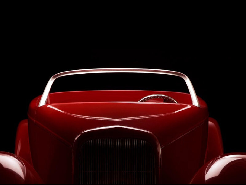 Red Vintage Car — Dramatic