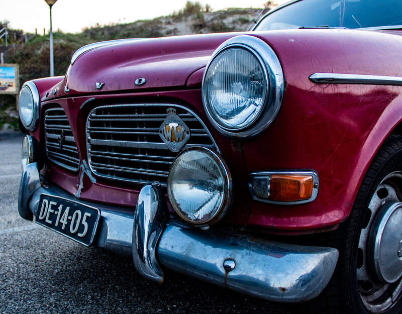Red Vintage Car Front