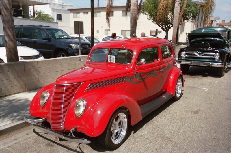 Red Vintage Car — Outdoor, Afternoon, Photograph