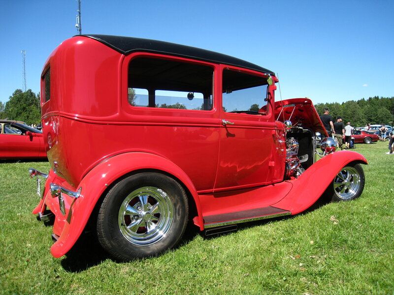 Red Vintage Car — Outdoor, Afternoon