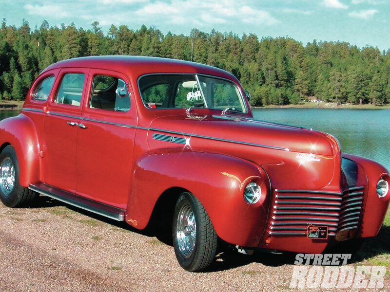 Red Vintage Car — Serene, Afternoon, Photograph, Lake
