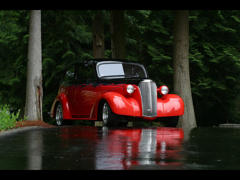 Red Vintage Car — Serene, Photograph