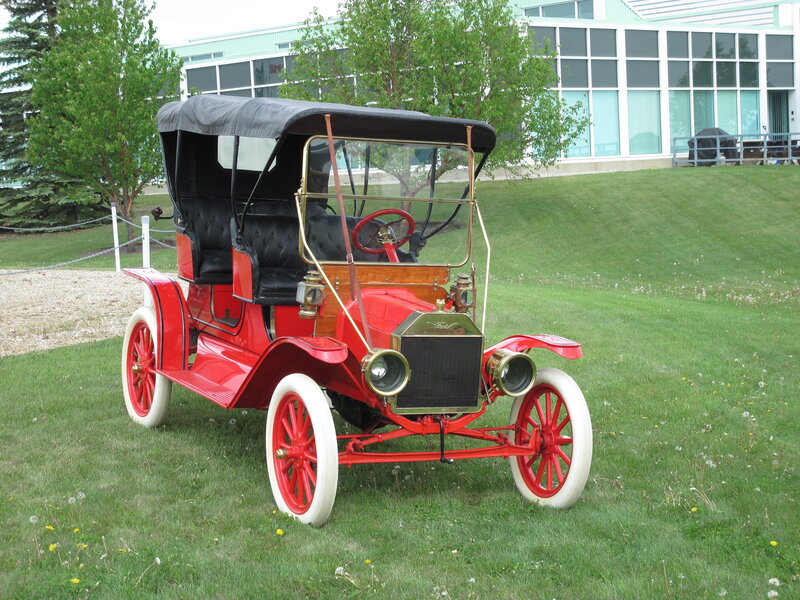 Red Vintage Car — Serene, Summer
