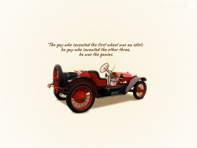 Red Vintage Car — Thoughtful