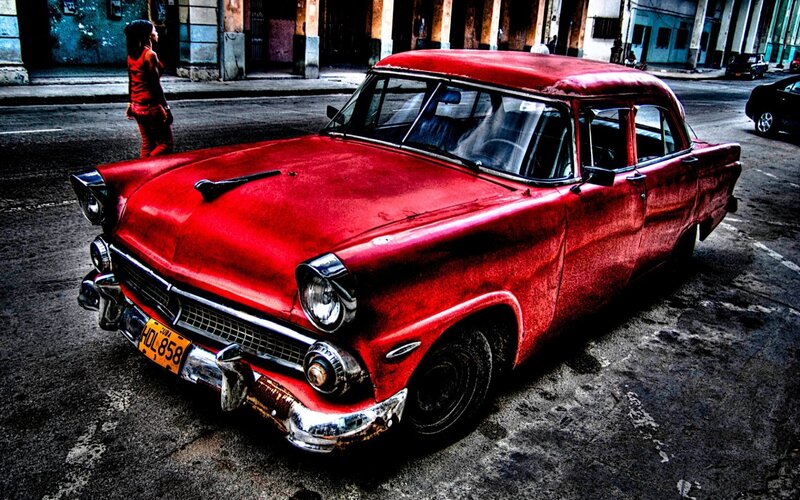 Red Vintage Car