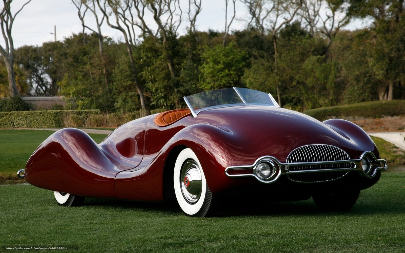 Red vintage concept car